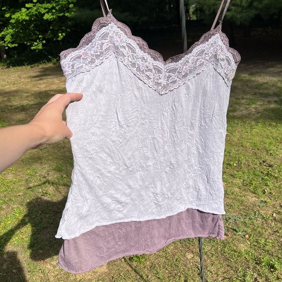 Y2K Vol. 1 Lace Sequin Cami Tank Top Purple Size XL Girly Fairy Whimsy - Picture 12 of 13